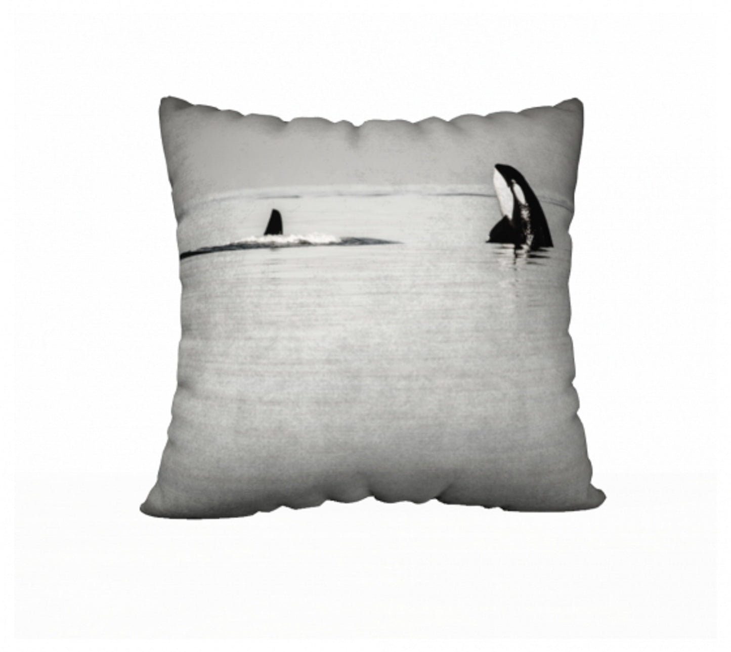 Orca Spy Hop 22" x 22" Throw Pillow Cover