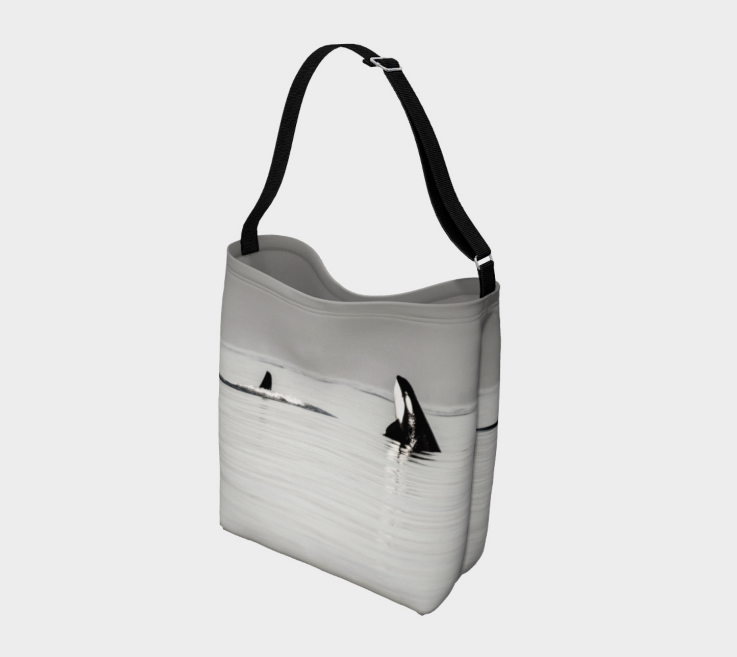 Orca Spy Hop Neoprene Day Tote: Majestic Coastal Wildlife Tote Bag
