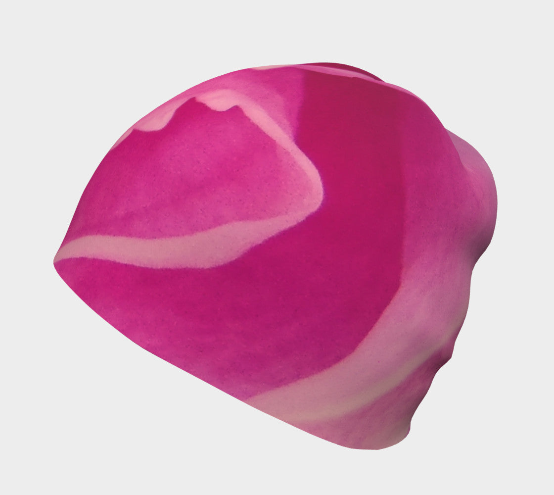 Left side of Rose Petal Kiss Beanie