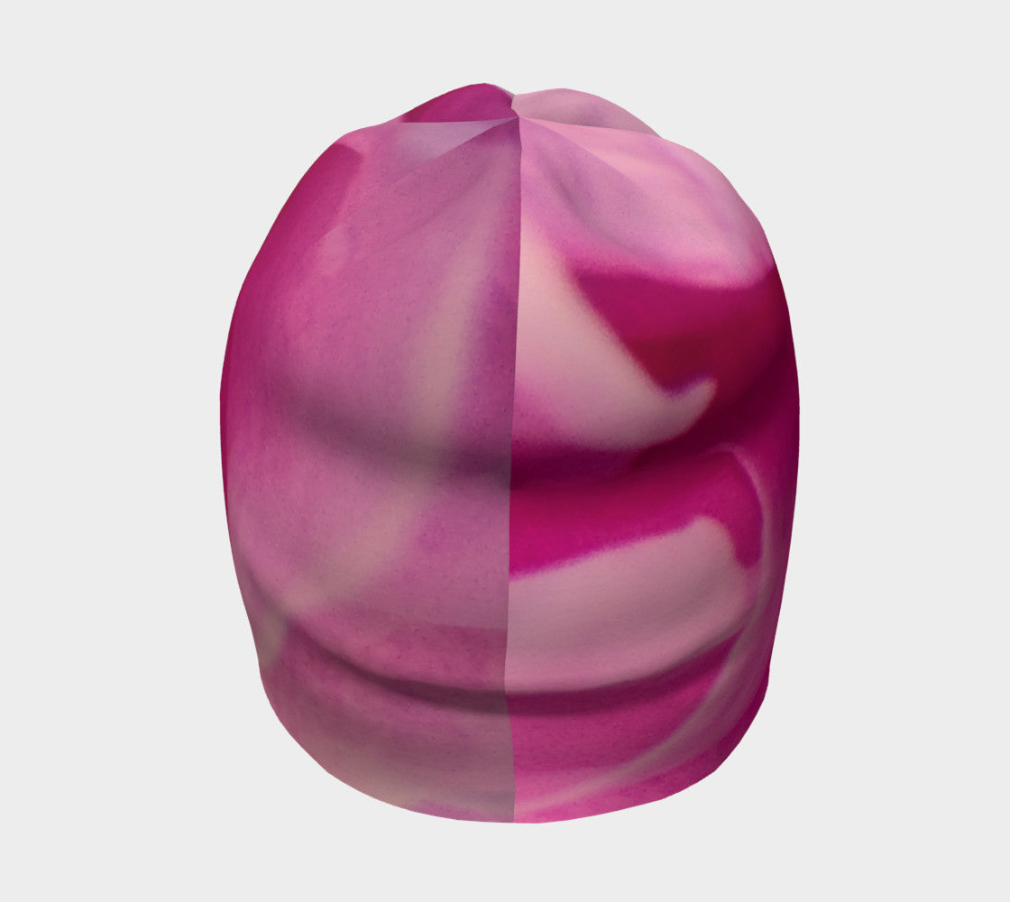back side of Rose Petal Kiss Beanie