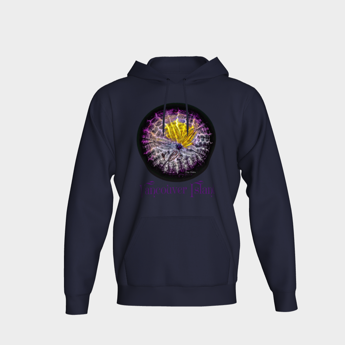 Spotlight Sand Dollar Vancouver Island Unisex Pullover Hoodie Your Van Isle Goddess unisex pullover hoodie is a great classic hoodie! Created with state of the art tri-tex material which is a non-shrink poly middle encased in two layers of ultra soft cotton face and lining