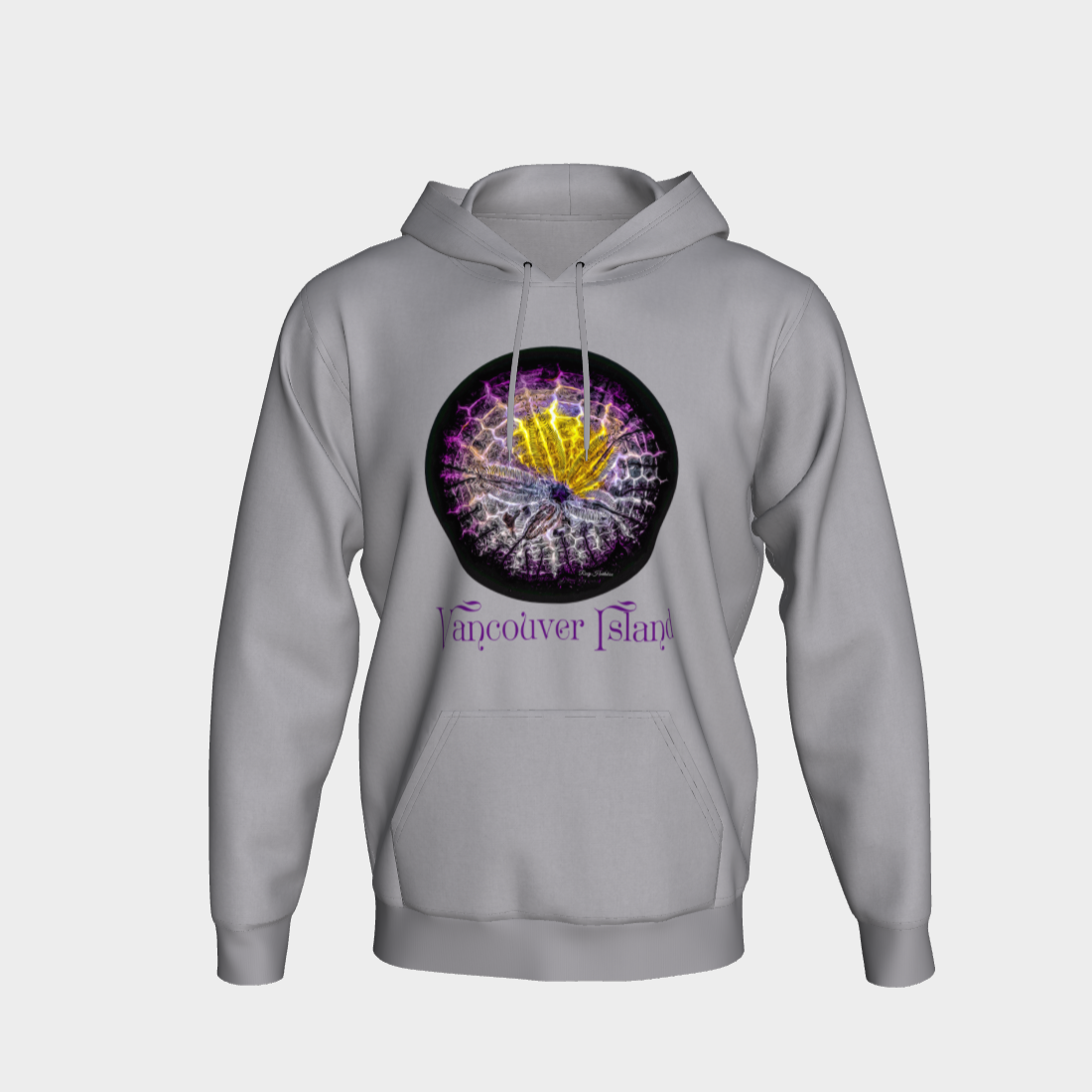 Spotlight Sand Dollar Vancouver Island Unisex Pullover Hoodie Your Van Isle Goddess unisex pullover hoodie is a great classic hoodie! Created with state of the art tri-tex material which is a non-shrink poly middle encased in two layers of ultra soft cotton face and lining