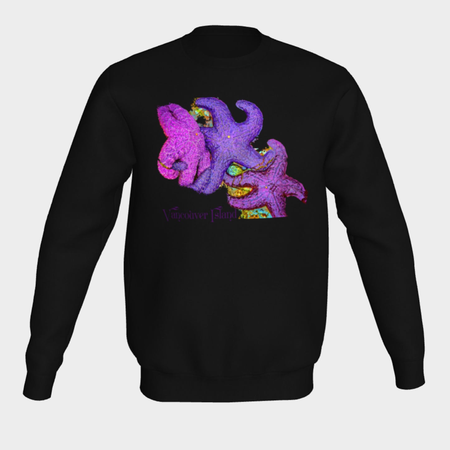 Starfish Cluster Vancouver Island Crewneck Sweatshirt What’s better than a super cozy sweatshirt? A super cozy sweatshirt from Van Isle Goddess! Super cozy unisex sweatshirt for those chilly days. Excellent for men or women. Fit is roomy and comfortable.