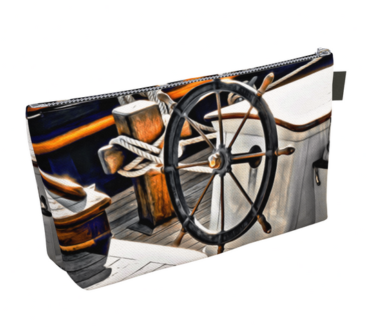 Sailboat Dream Makeup Bag by Vanislegoddess.com available in 2 sizes.