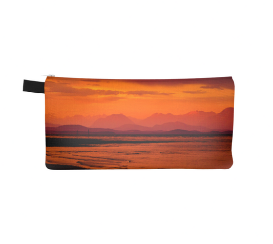 Saratoga Sunset multi use storage pencil case by Roxy Hurtubise reverse side