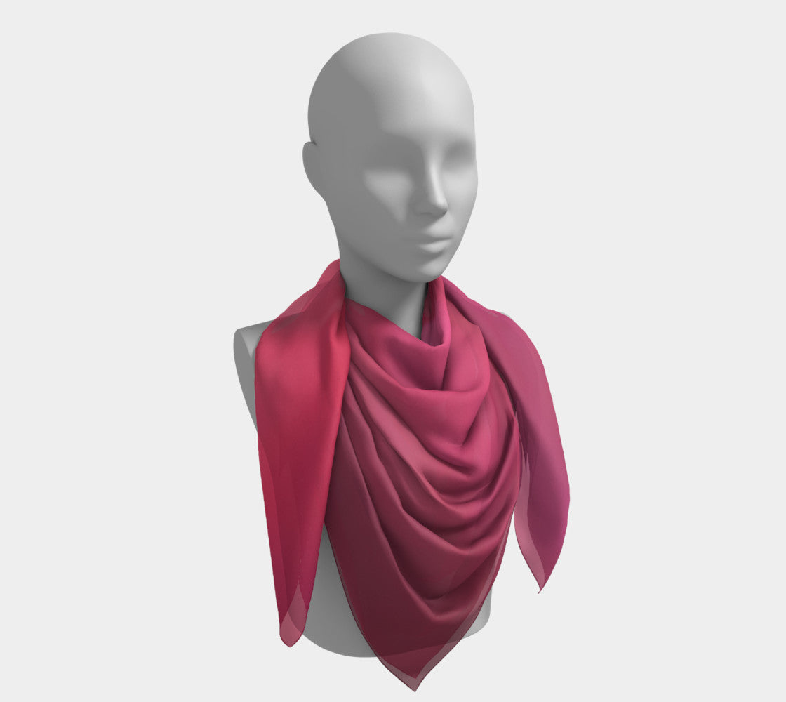 Soft Rose 50 inch Square Scarf Worn around the neck by vanislegoddess.com