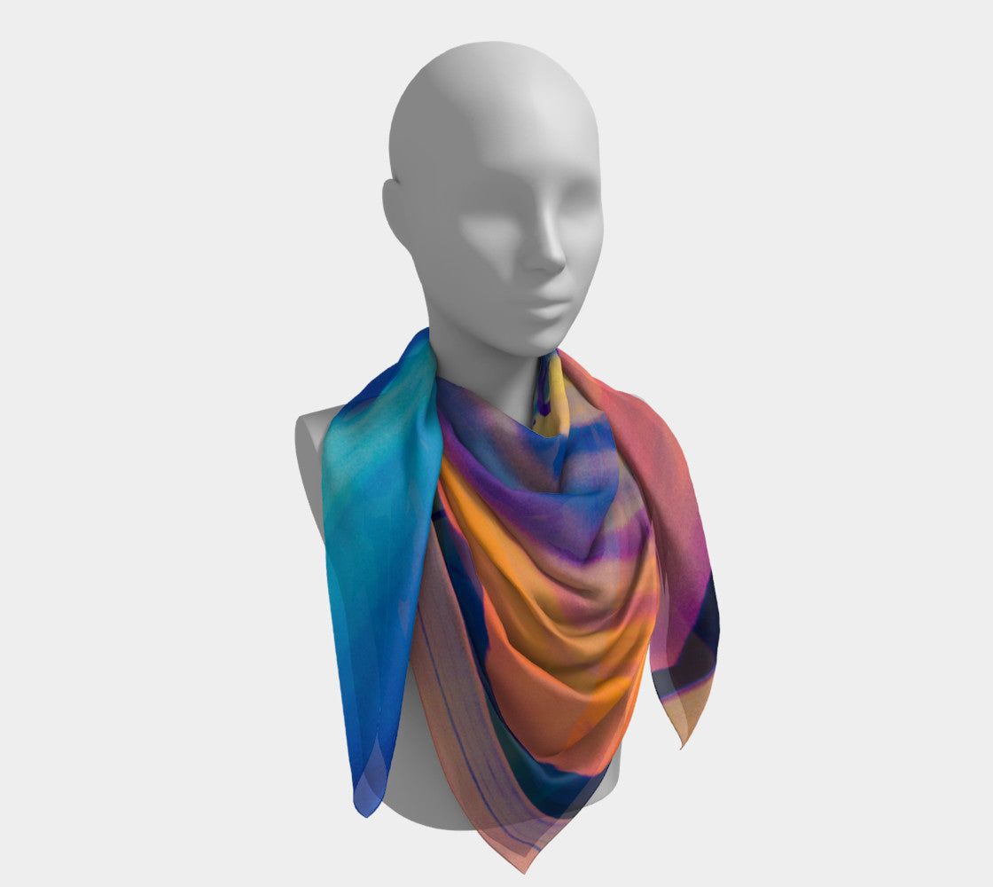 Soul Therapy 50 inch Square Scarf Worn around the neck by vanislegoddess.com