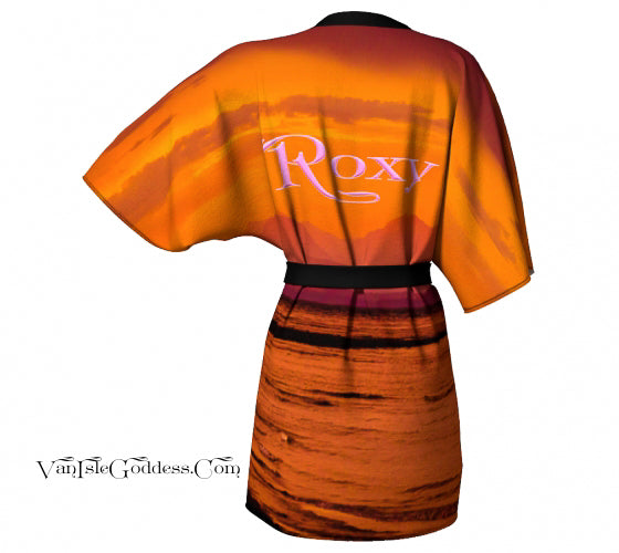 Saratoga Beach Sunset Vancouver Island Kimono Robe