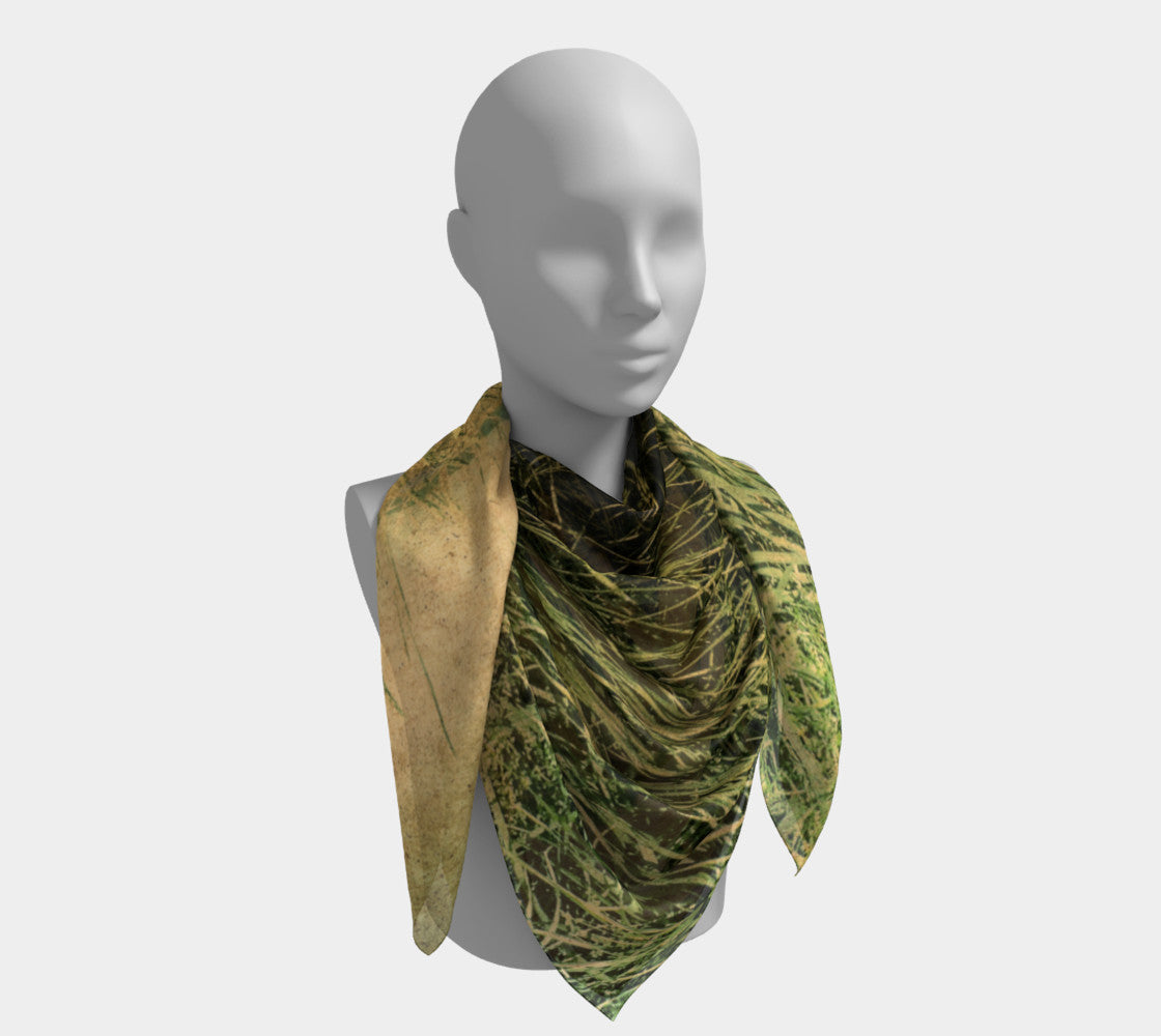 Vintage Beach 50 inch Square Scarf Worn around the neck by vanislegoddess.com