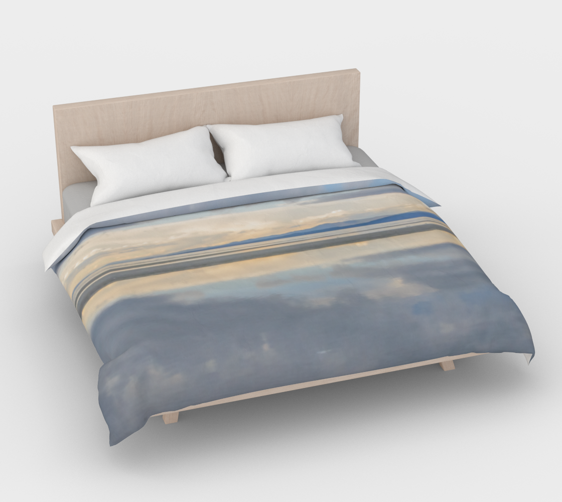 Light Language Parksville Beach Cotton Duvet Cover