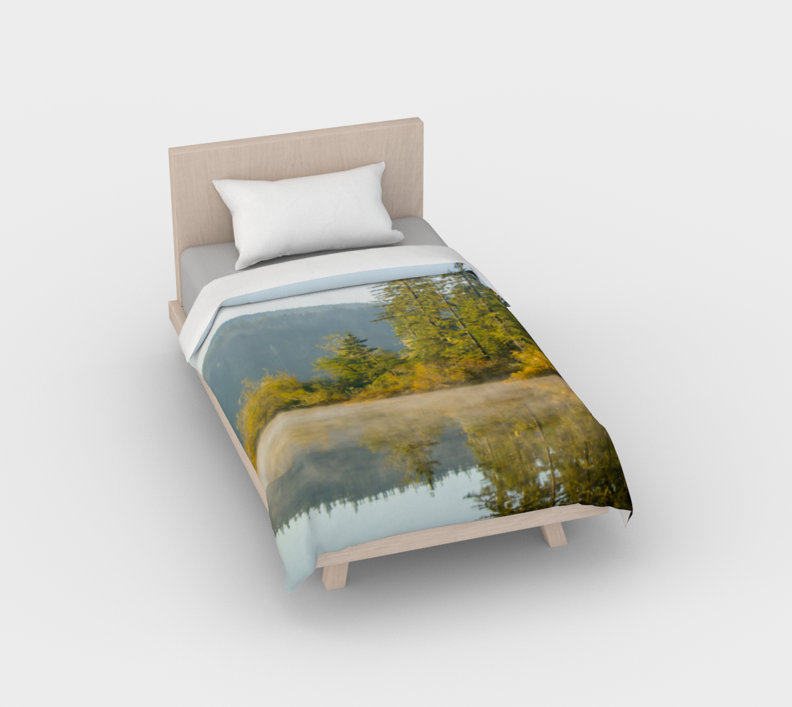 Autumn Sunrise Fairy Lake Cotton Duvet Cover