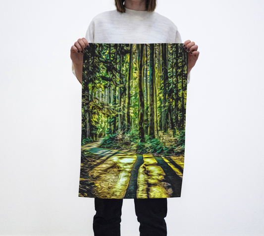 Long Shadows of Vancouver Island Tea Towels photographic art by Roxy Hurtubise VanIsleGoddess.com