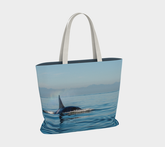 Van Isle Goddess Orca Spray oversized Market Tote.