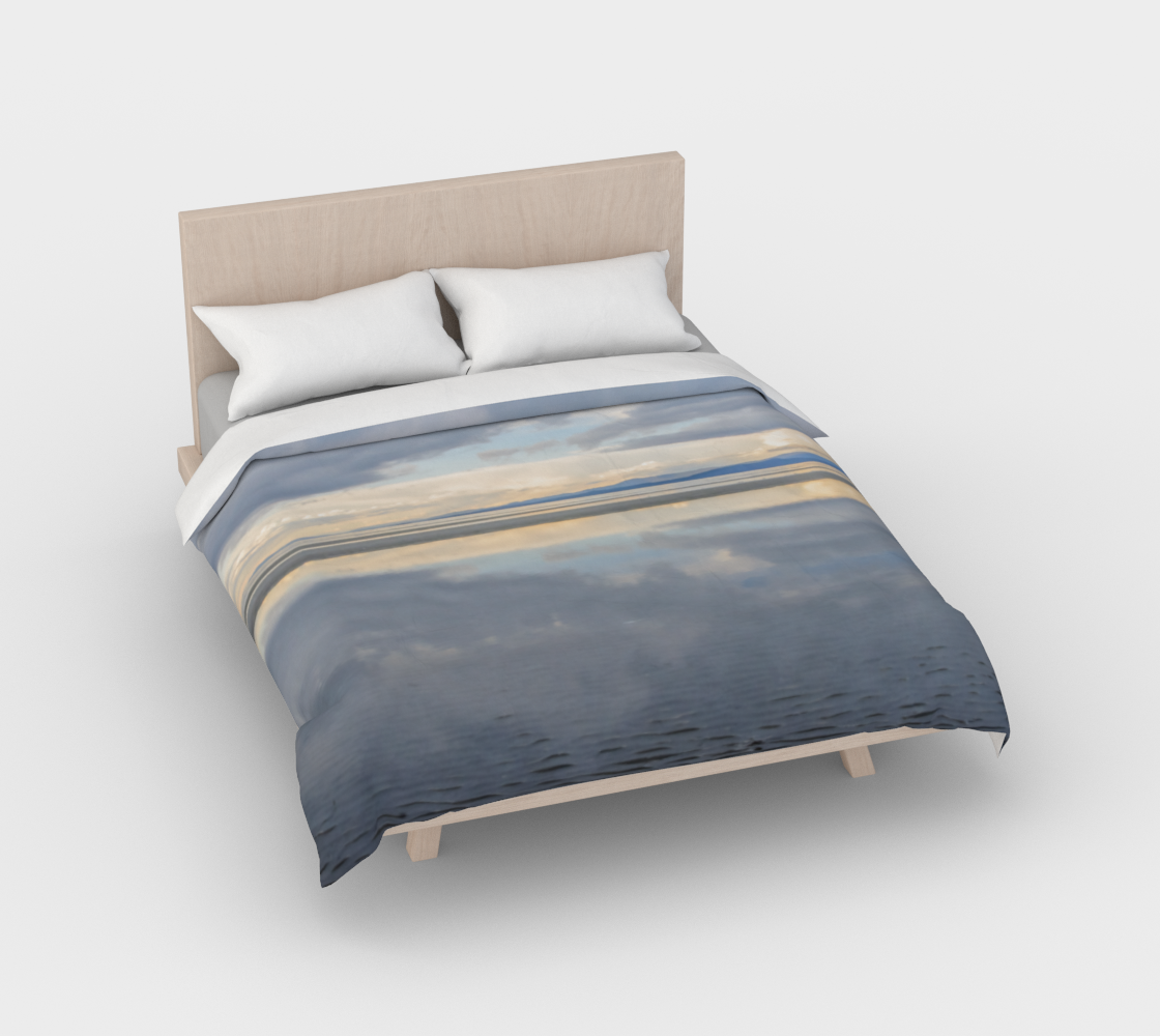 Light Language Parksville Beach Cotton Duvet Cover