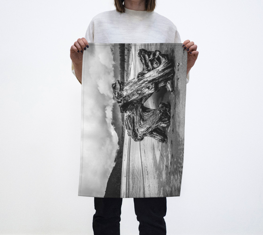 Driftwood Monument Tea Towel photography by Roxy Hurtubise VanIsleGoddess.com