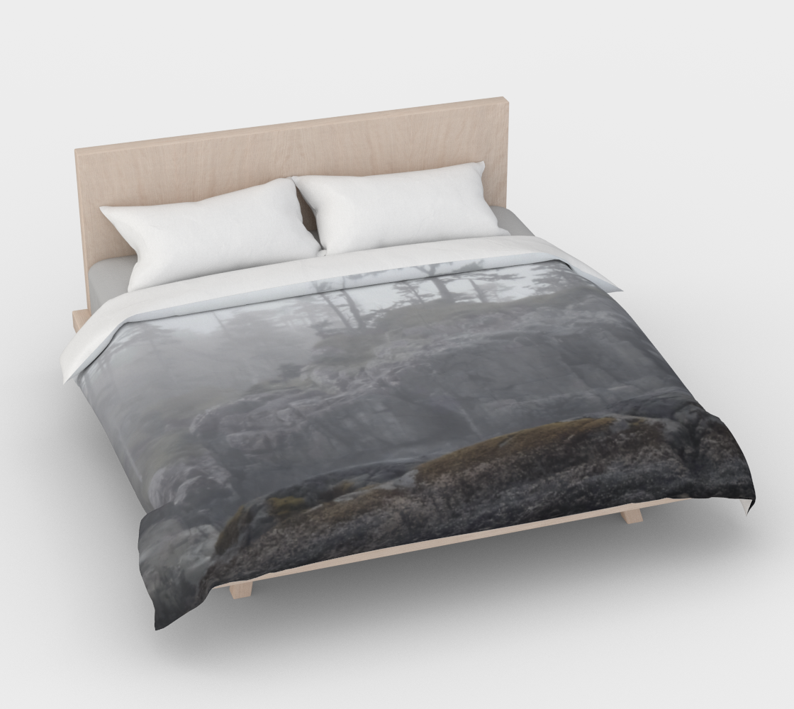 West Coast Ocean Fog Cotton Duvet Cover