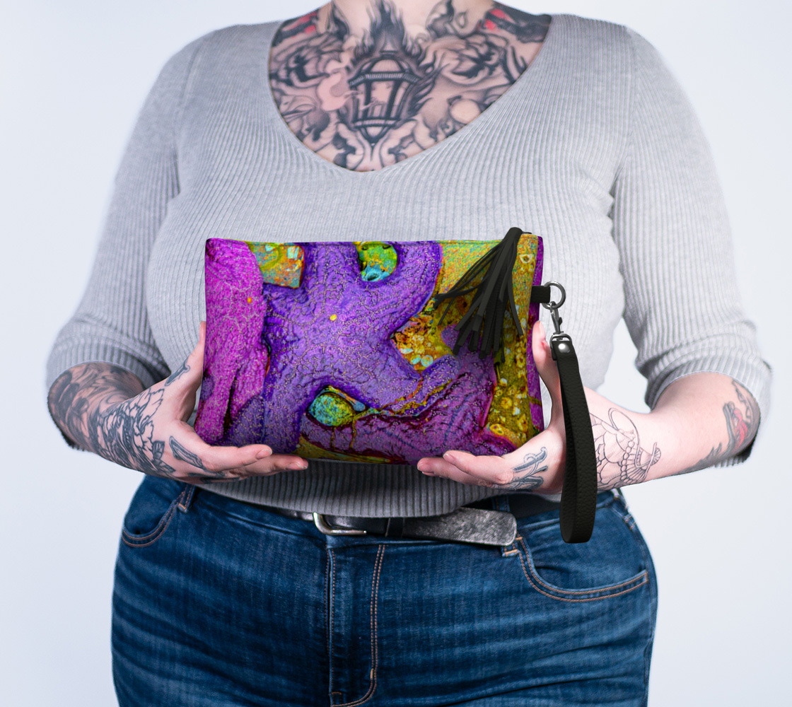Starfish Cluster Vegan Leather Makeup Bag