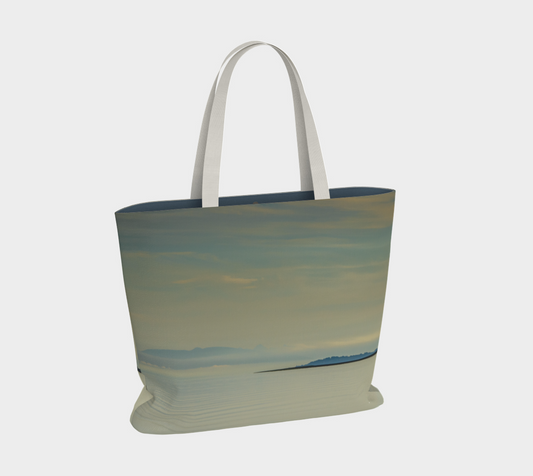 Van Isle Goddess First Light oversized market tote.