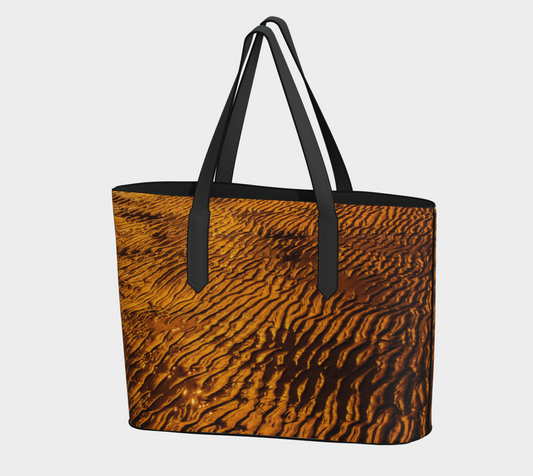 Golden Sand Vegan Leather Tote Bag