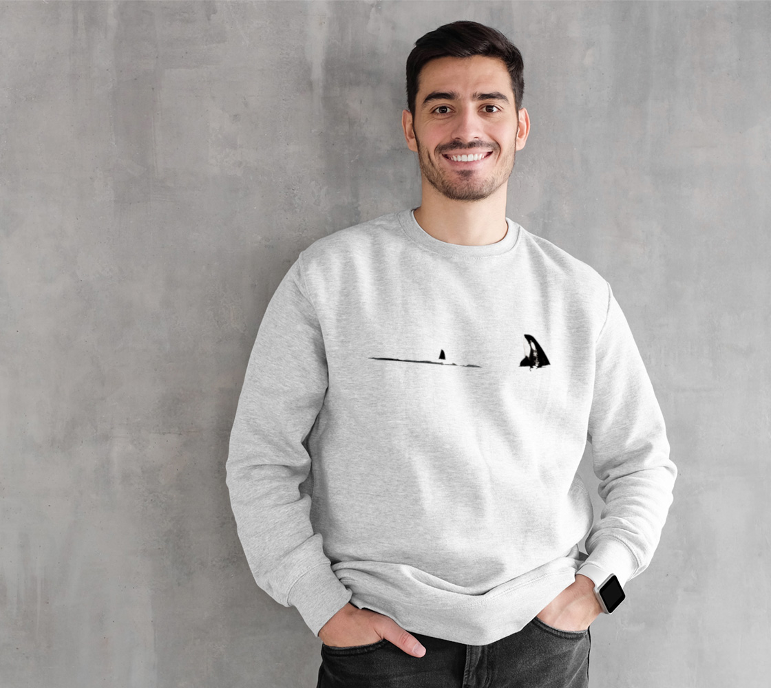 Orca Spy Hop Crewneck Sweatshirt What’s better than a super cozy sweatshirt? A super cozy sweatshirt from Van Isle Goddess! Super cozy unisex sweatshirt for those chilly days. Excellent for men or women. Fit is roomy and comfortable.