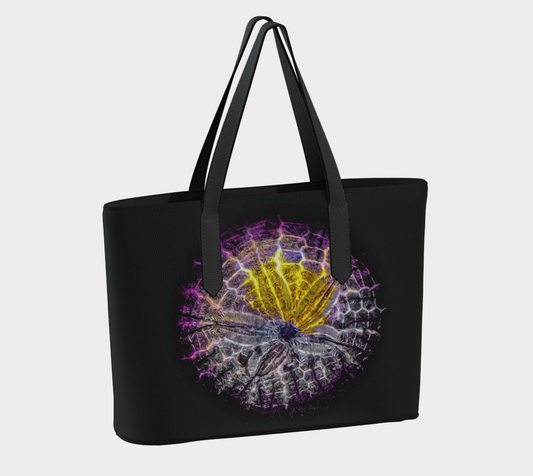 Spotlight Sand Dollar Vegan Leather Tote Bag