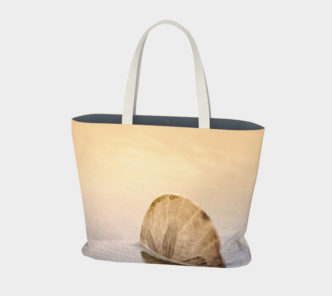 Van Isle Goddess Standing in the Glow Sand Dollar oversized Market Tote.