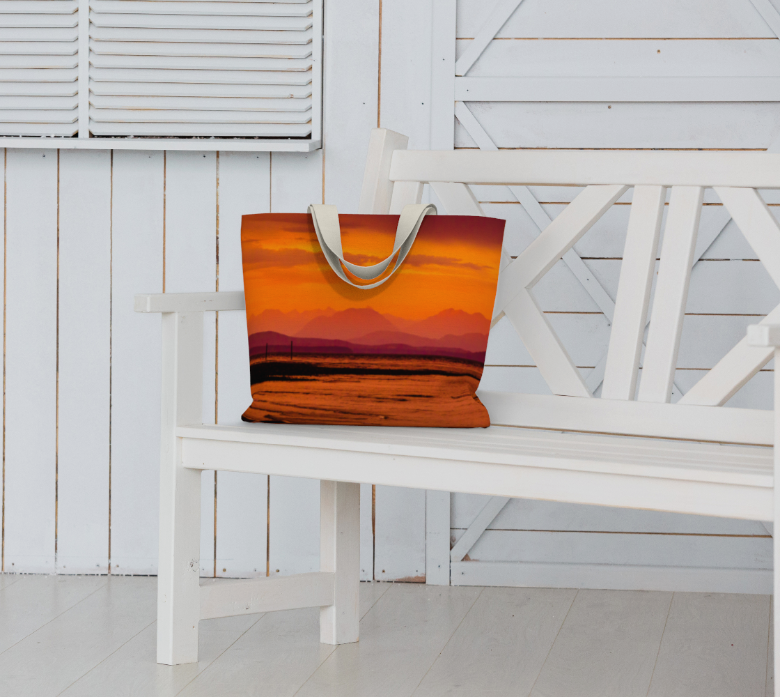 Van Isle Goddess Saratoga Beach Sunset oversized Market Tote.