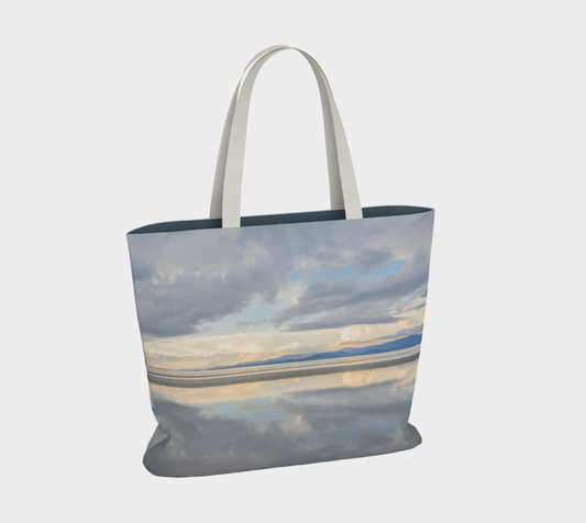 Van Isle Goddess Light Language Parksville Beach oversized market tote.