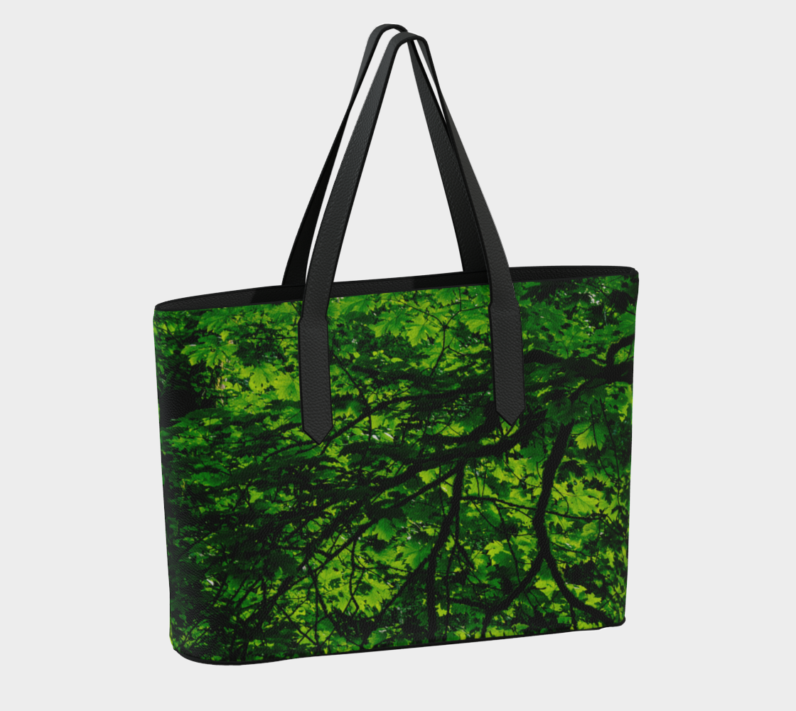 Tree Light Vegan Leather Tote Bag