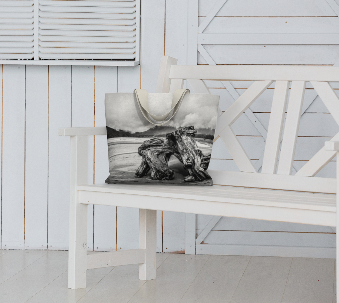 Van Isle Goddess Driftwood Monument Port Renfrew oversized Market Tote
