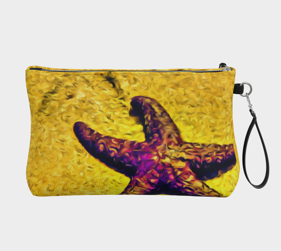 Star Track Vegan Leather Makeup Bag