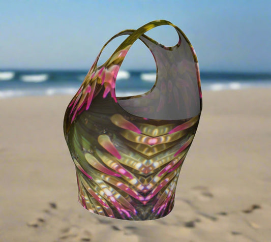 Enchanted Sea Anemone Active Crop Top Enchanted Sea Anemone artwork by Roxy Hurtubise