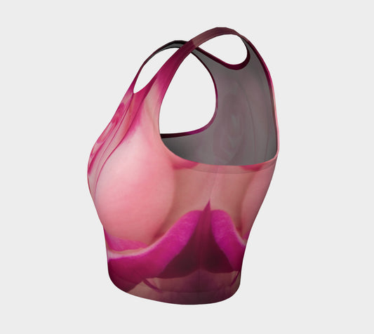 Illuminated Rose Athletic Crop Top Illuminated Rose artwork by Roxy Hurtubise