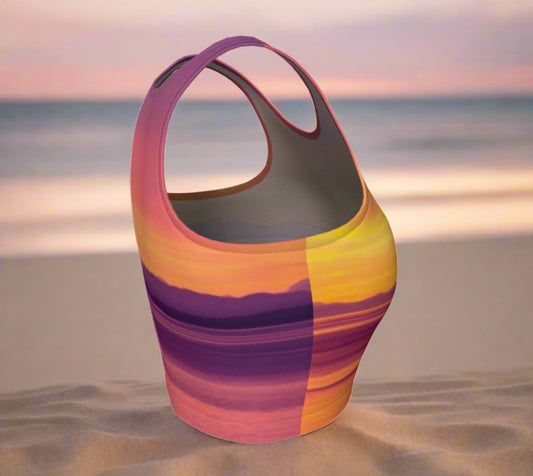 Vancouver Island Sunset Active Crop Top Vancouver Island Sunset is a photograph of an amazing sunset over Parksville Beach.