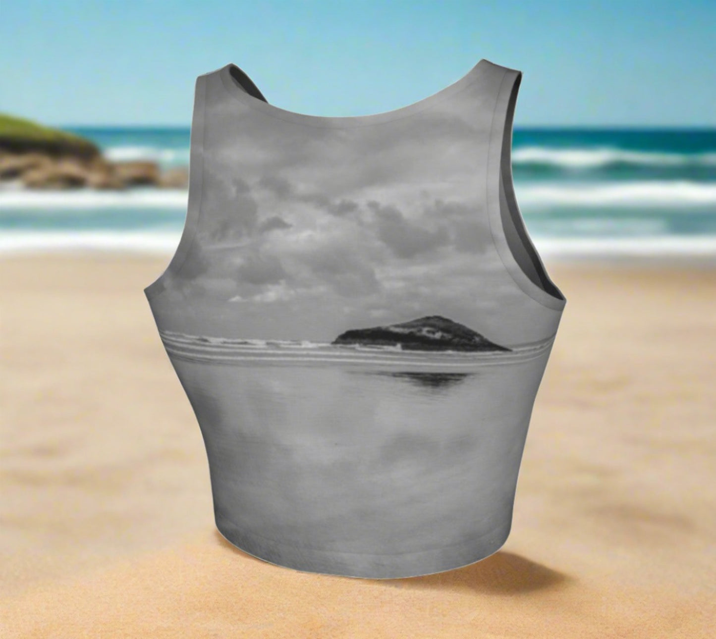 Long Beach Tofino Athletic Crop Top Long Beach Tofino artwork by Roxy Hurtubise