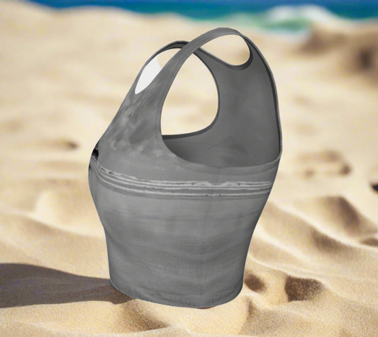 Long Beach Tofino Athletic Crop Top Long Beach Tofino artwork by Roxy Hurtubise