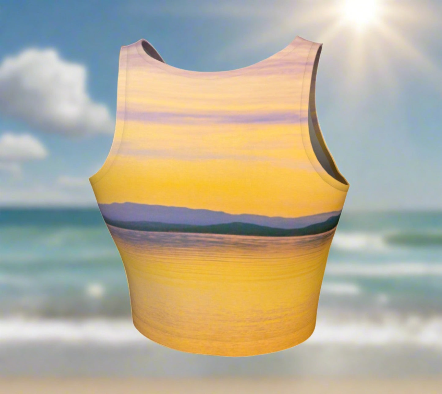 Magic Morning Athletic Crop Top Magic Morning artwork by Roxy Hurtubise