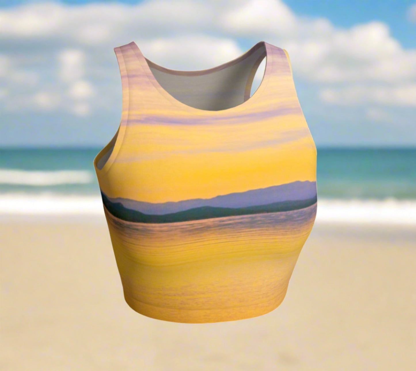 Magic Morning Athletic Crop Top Magic Morning artwork by Roxy Hurtubise
