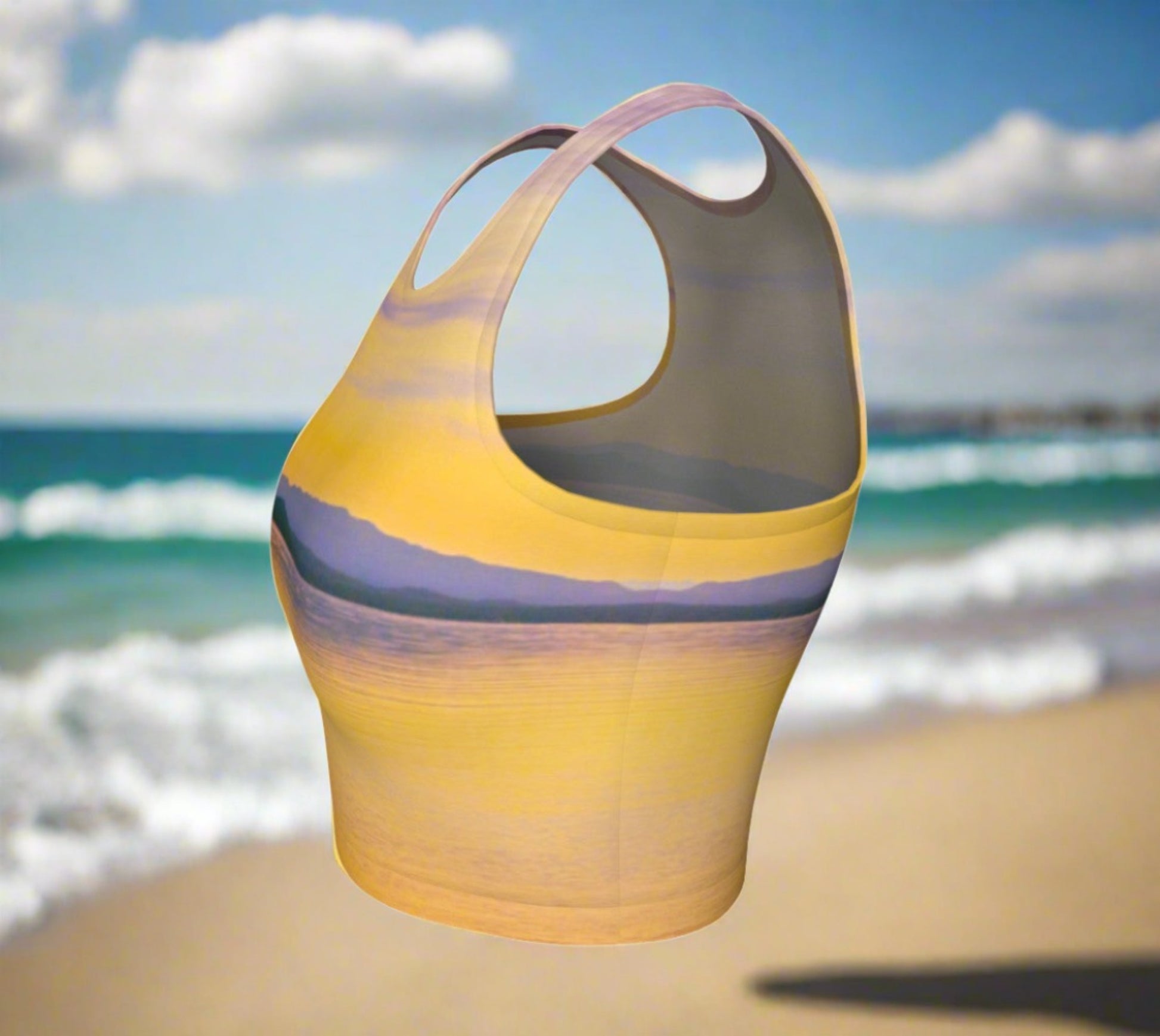 Magic Morning Athletic Crop Top  Magic Morning artwork by Roxy Hurtubise