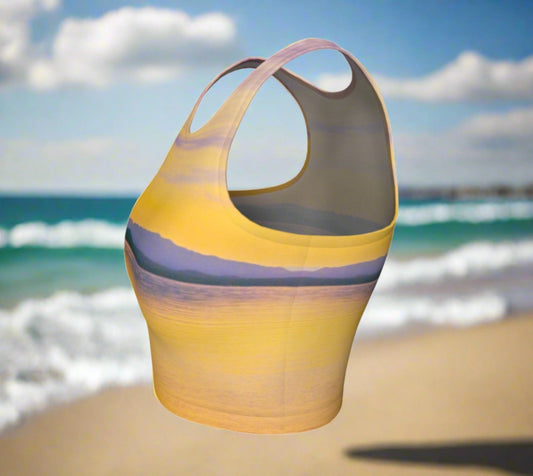 Magic Morning Athletic Crop Top Magic Morning artwork by Roxy Hurtubise