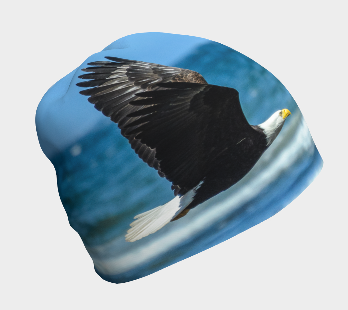 Right side Fly Like An Eagle Beanie by Roxy Hurtubise VanIsleGoddess.Com