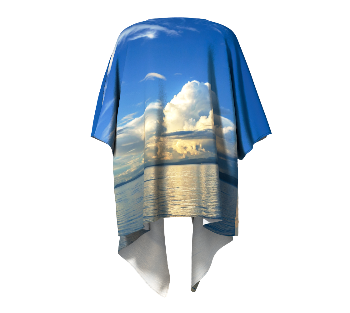 Qualicum Beach Draped Kimono Back
