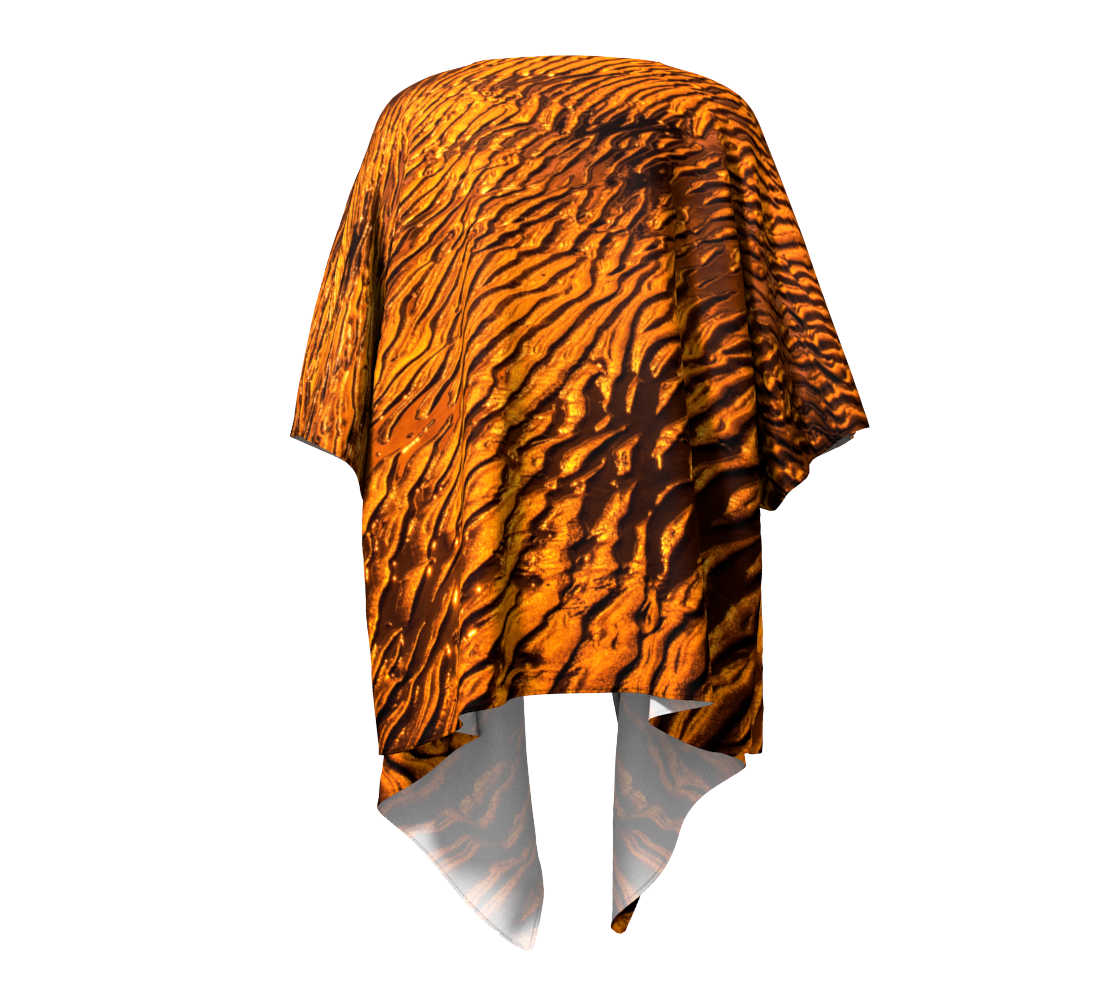 Golden Sand Draped Kimono Back