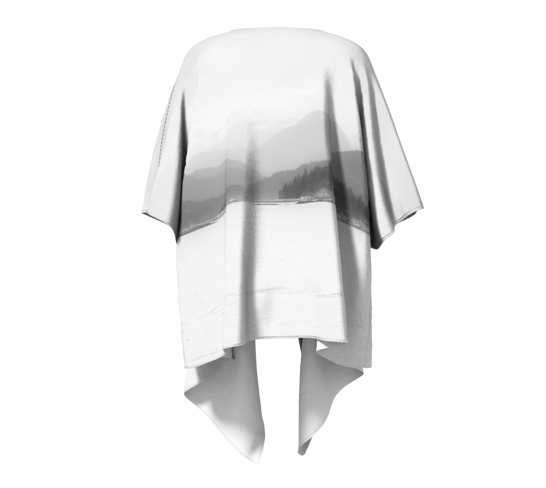 Rebecca Spit Quadra Island Draped Kimono Back