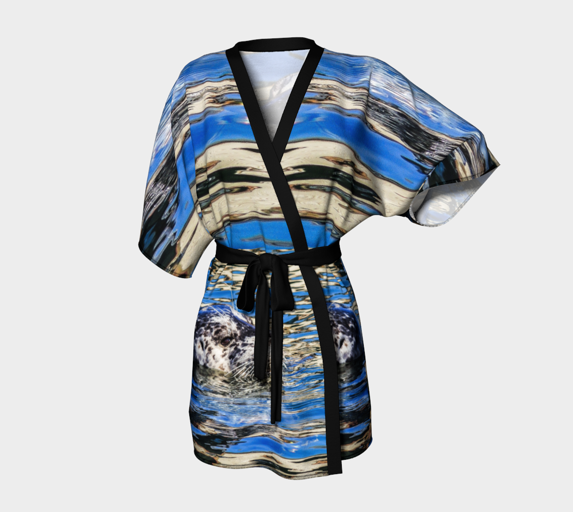 Seal of Blue Kimono Robe by Van Isle Goddess of Vancouver Island