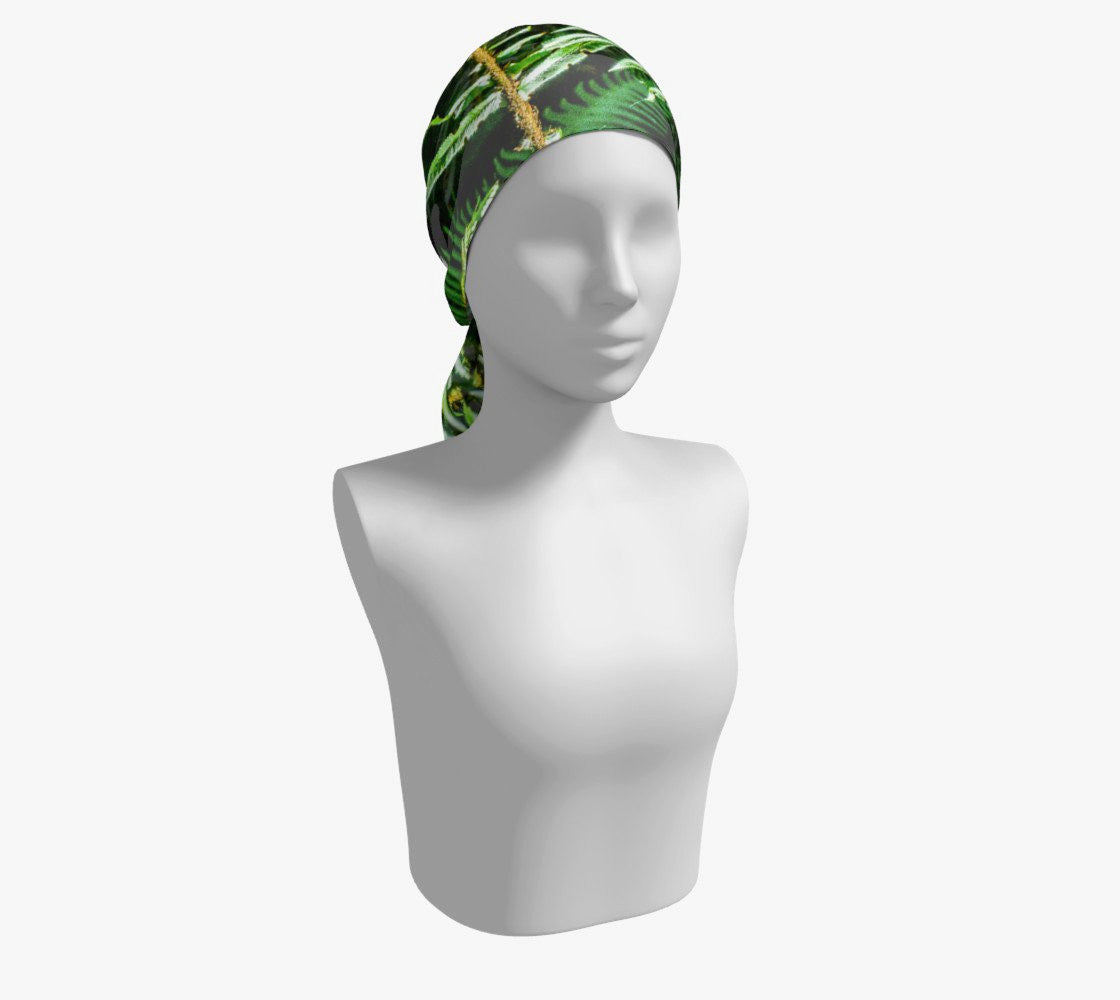 Rainforest Long Scarf Wear as a scarf, shawl or as a head wrap. Use for home decor as a wall hanging, also makes fabulous Wedding Party Gifts! Artwork printed on 100% polyester lightweight fabric. Choose from three different fabrics polychiffon, satin charmeuse and matte crepe. Machined baby rolled edge hem finish. Choose from 2 sizes: 10" x 45" 16" x 72" by Roxy Hurtubise vanislegoddess.com