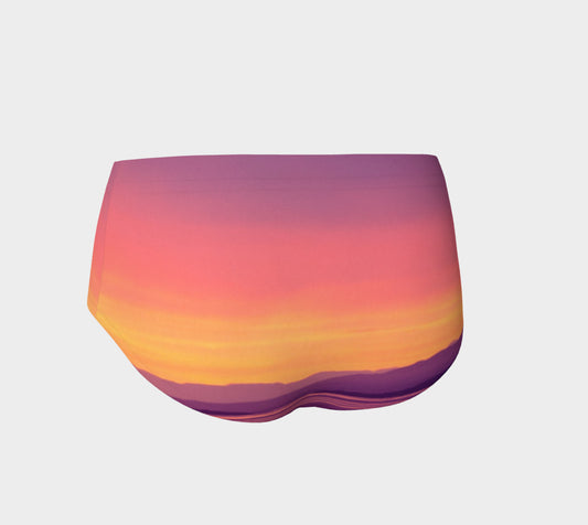 Vancouver Island Sunset Mini Shorts by Roxy Hurtubise vanislegoddess.com back