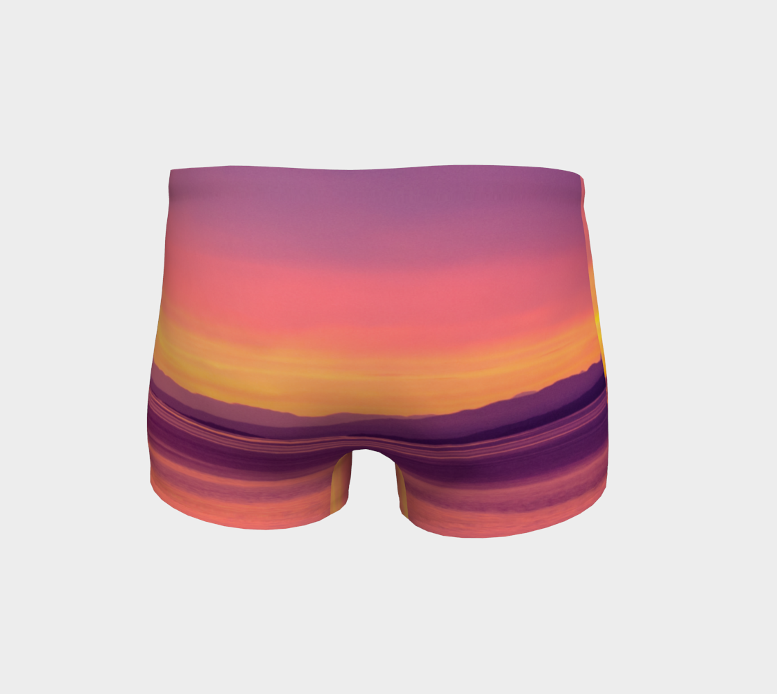 Vancouver Island Sunset Shorts by Roxy Hurtubise back