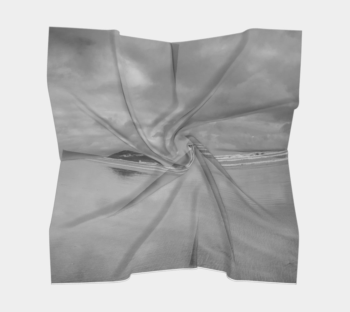 Long Beach Tofino Square Scarf Wear as a scarf or a shawl, use for home decor as a wall hanging, also makes a fabulous Wedding Party Gifts! Artwork printed on 100% polyester lightweight fabric. Choose from three different fabrics polychiffon, satin charmeuse and matte crepe. Machined baby rolled edge hem finish. Choose from 3 sizes: 16" x 16" Perfect size for Men's Pocket Square 26" x 26" 36" x 36" by vanislegoddess.com