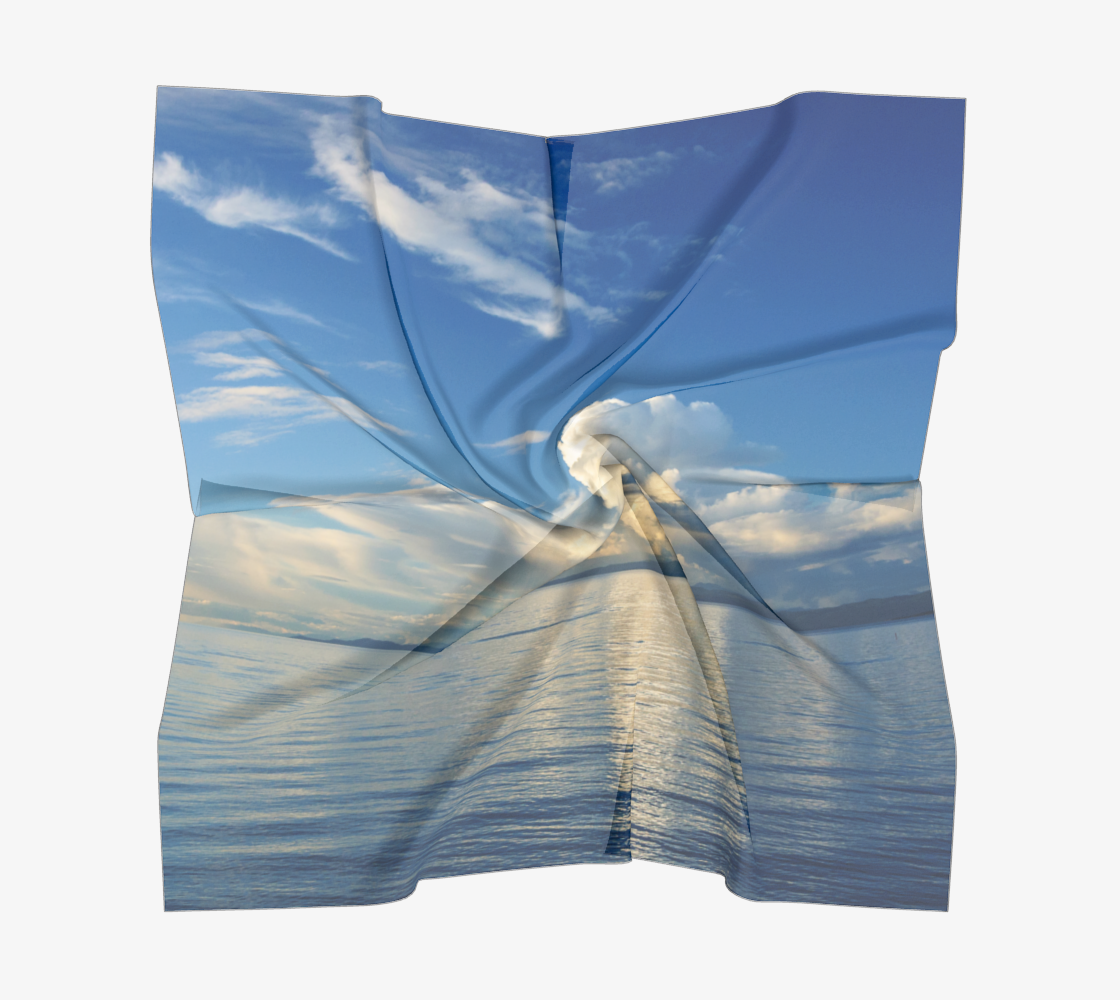 Qualicum Beach Square Scarf Wear as a scarf or a shawl, use for home decor as a wall hanging, also makes a fabulous Wedding Party Gifts! Artwork printed on 100% polyester lightweight fabric. Choose from three different fabrics polychiffon, satin charmeuse and matte crepe. Machined baby rolled edge hem finish. Choose from 3 sizes: 16" x 16" Perfect size for Men's Pocket Square 26" x 26" 36" x 36" by Roxy Hurtubise vanislegoddess.com